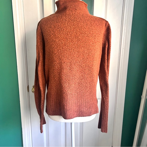 Madewell Burnt Orange/Rust Wool Blend Cozy Sweater M - Picture 4 of 9